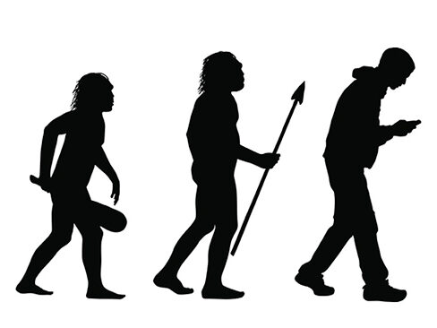 L'évolution de l'espèce humain vers le smartphone
